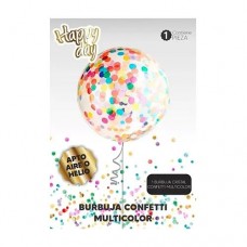 GLOBO BURBUJA CONFETTI x u.