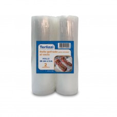 BOLSA PARA VACIO GOFRADA ROLLO 20cmx5mts x 2u