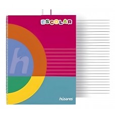 CUADERNO ESCOLAR 21x27 HUSARES RAYADO 60 hj x 5u