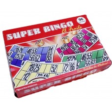 SUPER BINGO 96 CARTON.C/BOLI.MADERA.