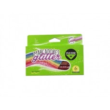 MARCADOR PIZZINI GLITTER x 6u