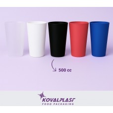 VASO CONICO PP COLOR 500cc x 10u
