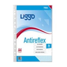 FOLIO PP A4 40 mic ANTIREFLEX x 10u LIGGO