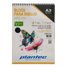 BLOCK PLANT.A3 240gr.LISO.40h.ANILLADO.