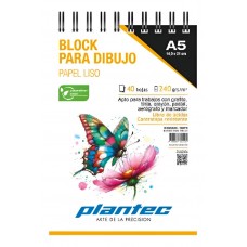 BLOCK PLANT.A5 240gr.LISO.40h.ANILLADO.
