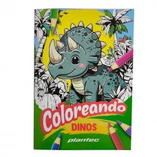 LIBRO PLANTEC COLOREANDO DINOS.