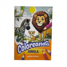 LIBRO PLANTEC COLOREANDO JUNGLA.