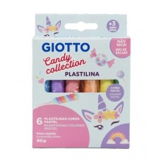 PLASTILINA GIOTTO CANDY COLLECTION blister x 6u