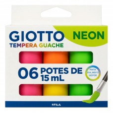 TEMPERA GIOTTO GUACHE 15ml NEON x 6u