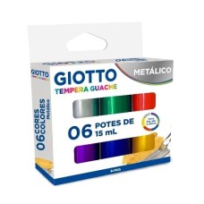 TEMPERA GIOTTO GAUCHE 15ml METALICO x 6u
