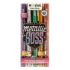 MARCADOR MOOVING METALLIC BOSS x 5u