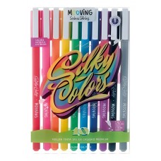 BOLIGRAFO MOOVING GEL SILKY COLORS x 10u