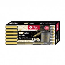 BOLIGRAFO FILGO GEL TNT ROLLER ORO x 12u