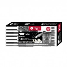 BOLIGRAFO FILGO GEL TNT ROLLER BLANCO x 12u