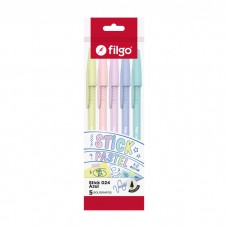 BOLIGRAFO FILGO STICK PASTEL 1mm x 5u