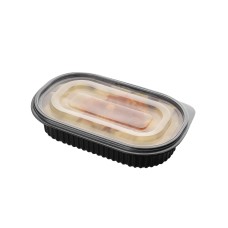 BANDEJA PLASTICA PP 180 CON TAPA BANDEX x 10u