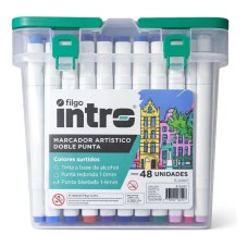 MARCADOR INTRO DOBLE PUNTA x 48u