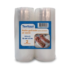 BOLSA PARA VACIO GOFRADA ROLLO 15cmx5mts x 2u