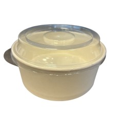 ENSALADERA POLIPAPEL CON TAPA BLANCA 47oz x 10u