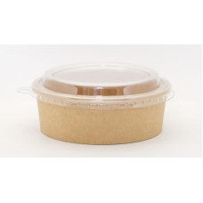 ENSALADERA POLIPAPEL REDONDA CON TAPA 1000ml x 10u