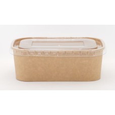 ENSALADERA POLIPAPEL RECTANGULAR CON TAPA 650ml x 300u