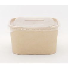 ENSALADERA POLIPAPEL CUADRADA CON TAPA 650ml x 300u