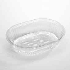 BANDEJA PLASTICA PET 105 OVALADA CON TAPA COTNYL x 10u
