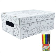 CAJA MULTIUSO PARA COLOREAR CHICA 31x22x13cm