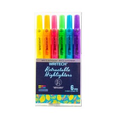 RESALTADOR WRITECH RETRACTABLE NEON x 6u