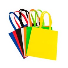 BOLSA TELA COLOR 30x30cm CON ASA x 10u