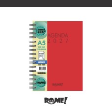 AG.ROME A5 2DxP.CARTONE C/ESPIRAL.